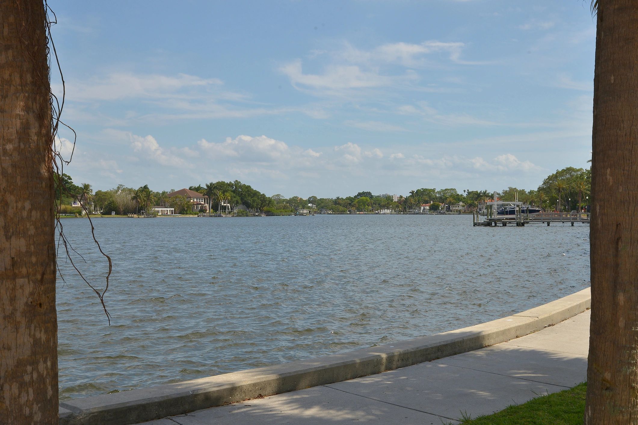 Upscale Florida residential waterfront neighborhood